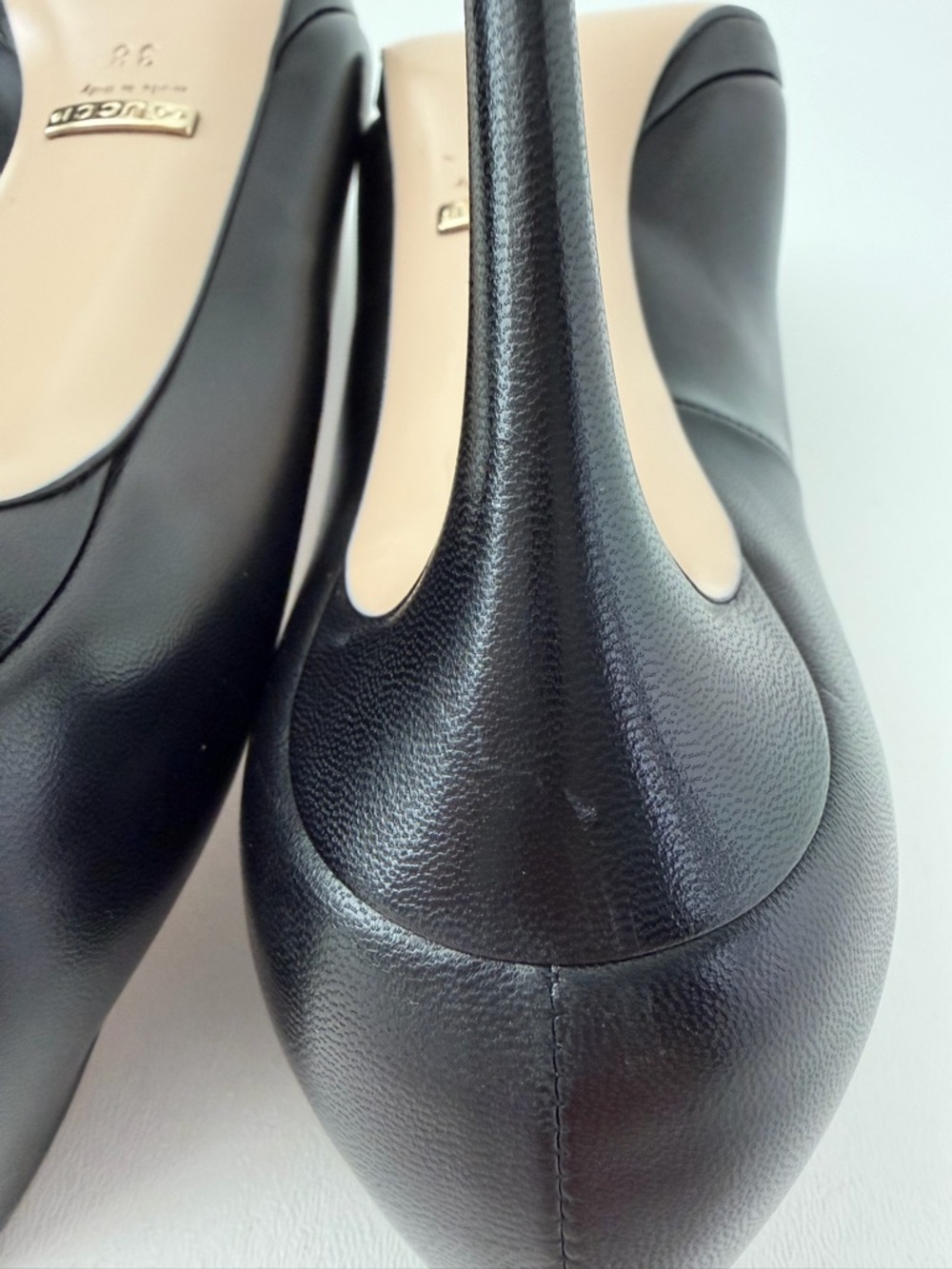 GUCCI | Horsebit Platform Pumps Black Leather High Heels EU 38 - Picture 14 of 15